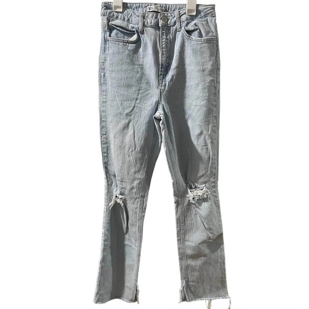 Distressed Zara Jeans, 98% Cotton - Picture 5 of 5